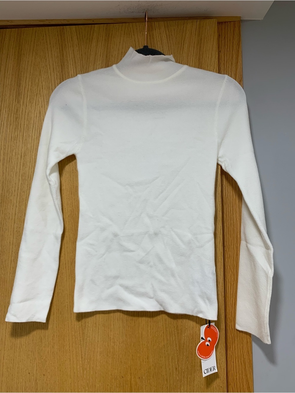Cider White Mockneck Sweater - Size XS